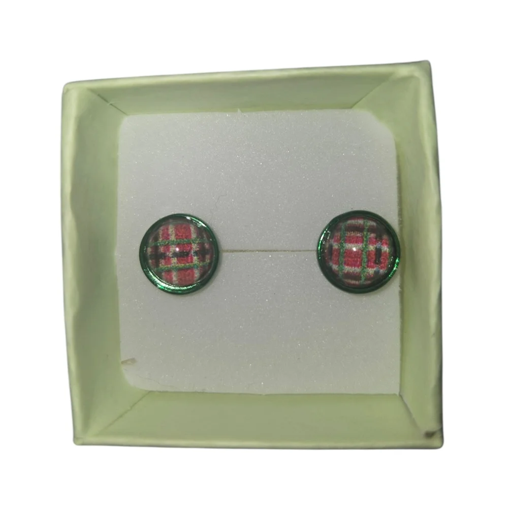 Plaid Kid's Earrings‎